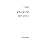 Outline for “Getting Started” manual section on running CHEMKIN