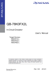 QB-78K0FX2L In-Circuit Emulator User`s Manual