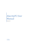 AlacrityPC User Manual - The UK Mirror Service