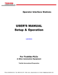 Toshiba Operator Interface Stations User`s Manual