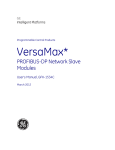 VersaMax PROFIBUS-DP Network Slave Modules User`s Manual