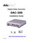 Datavideo DAC-200 Manual