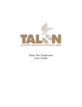 Talon CD Pro Users Manual