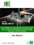 WSB-H610 PICMG 1.0 CPU Card