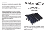 CONNECTION 80W & 120W Folding Solar Panels Instructions