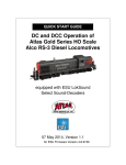 DC and DCC Operation of Atlas Gold Series HO Scale Alco RS
