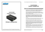 DOWNLOAD 12-62 POCSAG Paging Transmitter Product