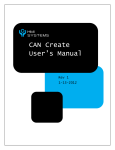 CAN Create User`s Manual