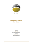 Small Business Plan Tool User Manual