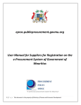 eproc.publicprocurement.govmu.org User Manual for
