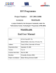 IST Programme MobiHealth End User Manual