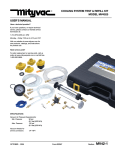 user`s manual cooling system test & refill kit model mv4525