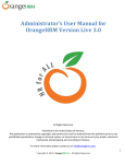 Administrator`s User Manual for OrangeHRM Version Live 3.0