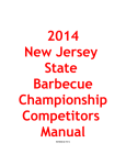 2014 New Jersey State Barbecue Championship Competitors Manual