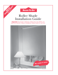 Roller Shade Installation Guide