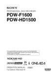 PDW-1500 Manual
