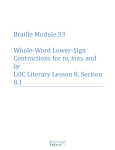 Braille Module 33 LOC 8