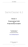 ServoCenter 4.1 Manual Volume 3: Programming