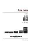 MX-FR seriel modular matrices User`s Guide