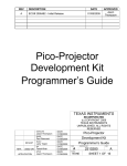 Pico-Projector Development Kit Programmer`s