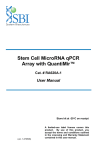 Stem Cell MicroRNA qPCR Array Manual