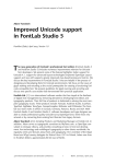 Improved Unicode Support in FontLab Studio 5