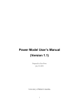 Power Model User`s Manual