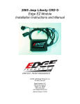 2005 Jeep Liberty CRD ® Edge EZ Module Installation Instructions