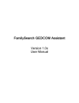 FamilySearch GEDCOM Assistant