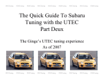 A Quick Guide to WRX Tuning with the UTEC
