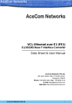 Data Sheet - Ethernet over E1 Converter