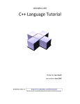 The C++ Language Tutorial