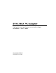 SYNC MAX PCI Adapter Rev 2x Manual