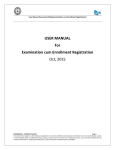 USER MANUAL For Examination cum Enrollment Registration Oct