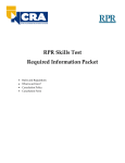RPR Skills Test Required Information Packet