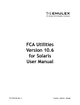 FCA Utilities Version 10.6 for Solaris User Manual