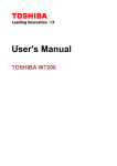 TOSHIBA WT200 User`s Manual