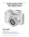 Kodak Z612 User`s Manual - Downloaded from ManualsCamera