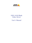 AXIS 243Q Blade Video Server User`s Manual