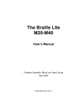 Braille Lite M20 & M40 User Manual