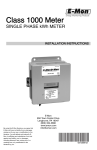 Installation Materials-Class 1000 Single Phase kWh Meter