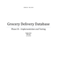 Grocery Delivery Database - eGroceries