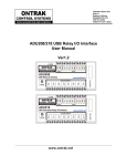 ADU208/218 USB Relay I/O Interface User Manual