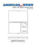 USER`S MANUAL - American Weigh Scales Inc