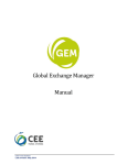 Global Exchange Manager Manual