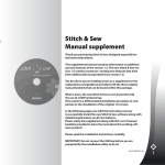 Stitch & Sew Manual supplement