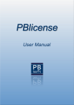 PBlicense User Manual - PB