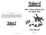 Talent iClaw User Manual - Talent Audio Talent Audio