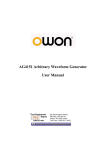 AG4151 Arbitrary Waveform Generator User Manual