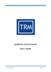 the User manual here - TRM International Ltd